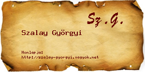 Szalay Györgyi névjegykártya