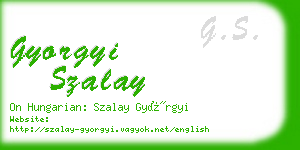 gyorgyi szalay business card